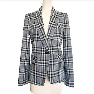 Veronica Beard Monochrome Checkered Blazer